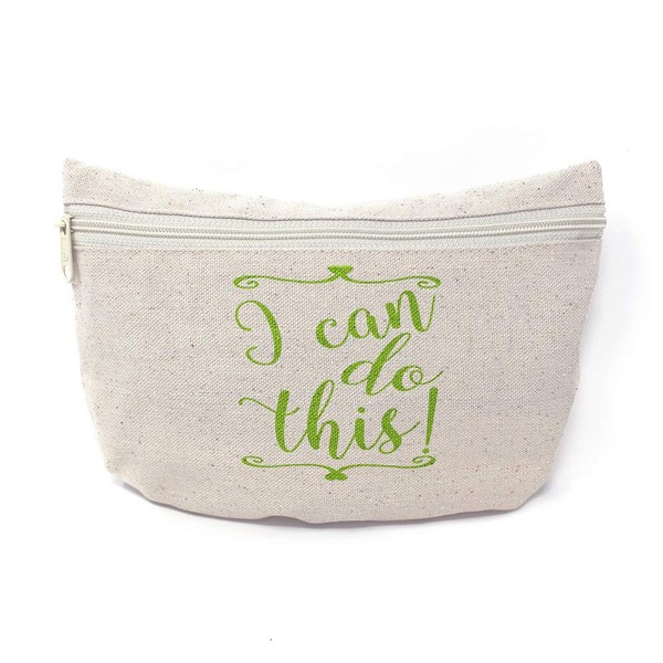 Custom Canvas Makeup Bag I Can Do This! Funny &
