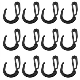 zutisay Plastic S Hook Clips Elastic Rope Hooks Nylon Mesh Hooks for Suitcase Roof Bike 12 PCS