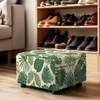 Talayituse Tropical Monstera Palm Leaf Print Ottoman Cover Stretch Rectangle