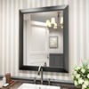 Amorho Black Bathroom Mirror, 24x30 Inch Thick Metal Framed Wall
