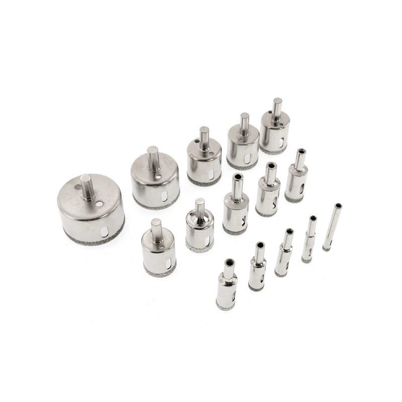 BEAMNOVA Set of 16 Diamond Drill Bits with Jig Ceramic
