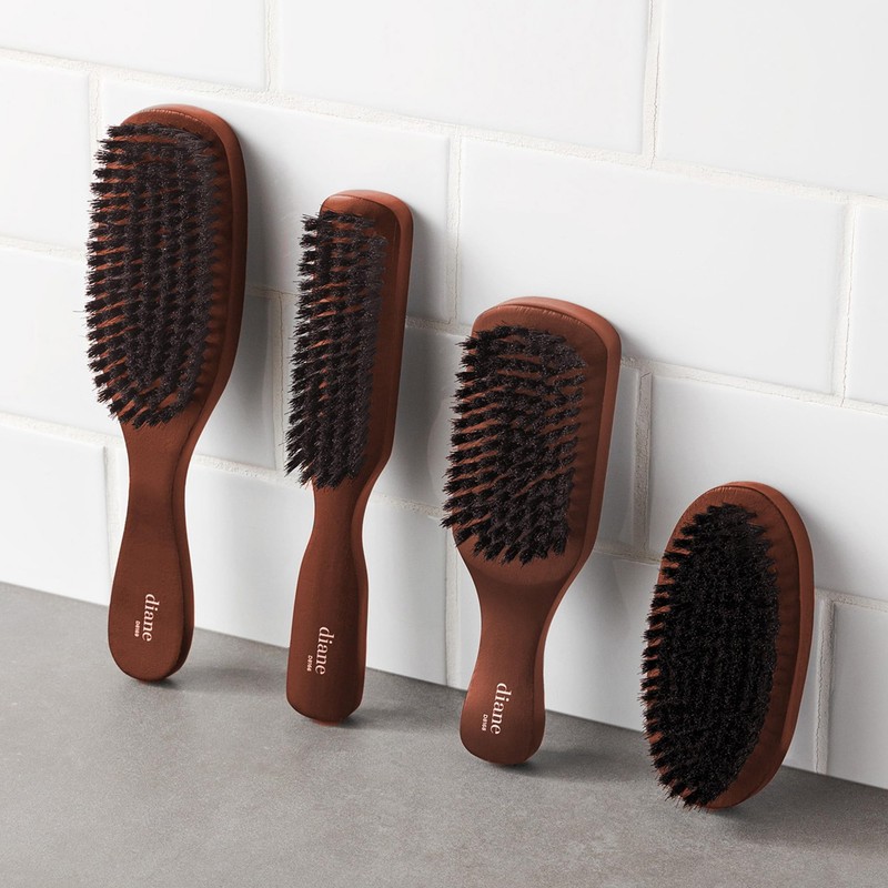 Diane Reinforced Boar Bristle Military Wave Brush for Men and