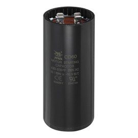 sourcing map CD60 Capacitor 430-516 UF/Mfd, 250 VAC CD60 Run Motor Start Capacitor for Electric Fan Motor Starting Well Pump, Black