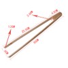 JIHUOO 2 Pcs 11.8 Inch Bamboo Toast Tongs Bread Tong
