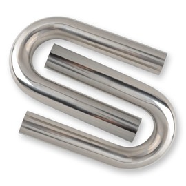 FGJQEFG 4 Inch 180 Degree DIY Custom Mandrel Exhaust Pipe Tube Pipe, T304 Stainless Steel, Universal Fit, 28 Inch End to End Length, 4'' OD Mandrel Bend Pipe 2PCS