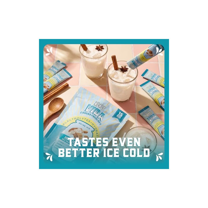 KLASS VIDA Daily Hydration Horchata Electrolyte Powder Packets
