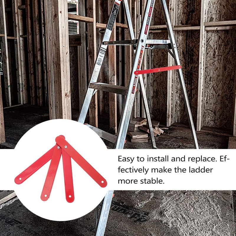 2Pcs Aluminum Alloy Step Ladder Hinge Replacement, red attic Ladder