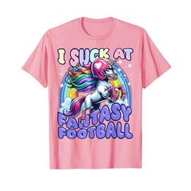 I Suck at Fantasy Football Unicorn Rainbow Loser Men T-Shirt