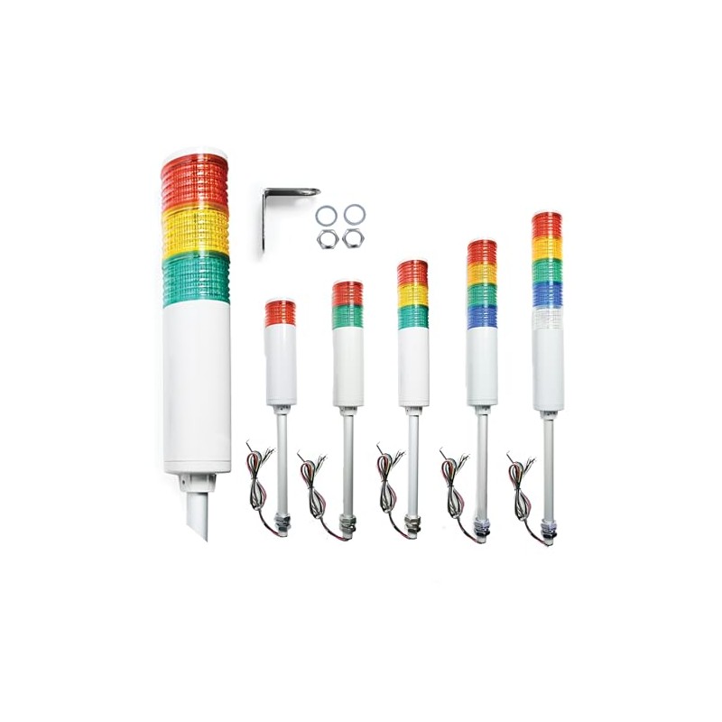 Signaworks LED 4 Stack Tower Light 120 VAC, Steady and