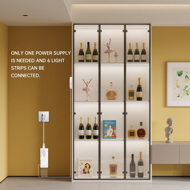 LED Under Cabinet Lighting 6-Pack 20 Inch,12V Ultra Thin Under