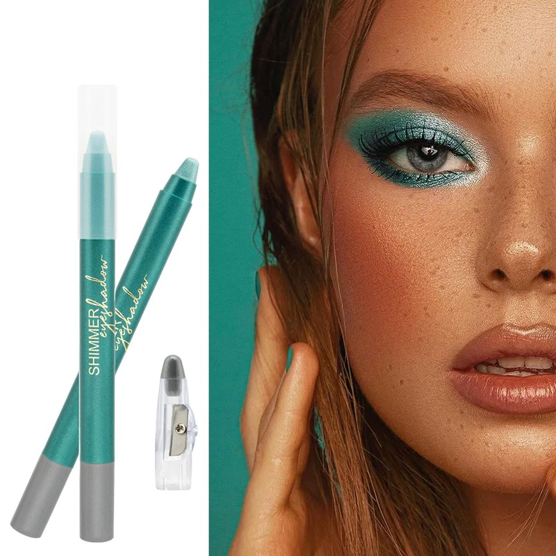 Mint Green Pearl Shimmer Eyeshadow Stick, Creamy Glitter Eye Shadow,
