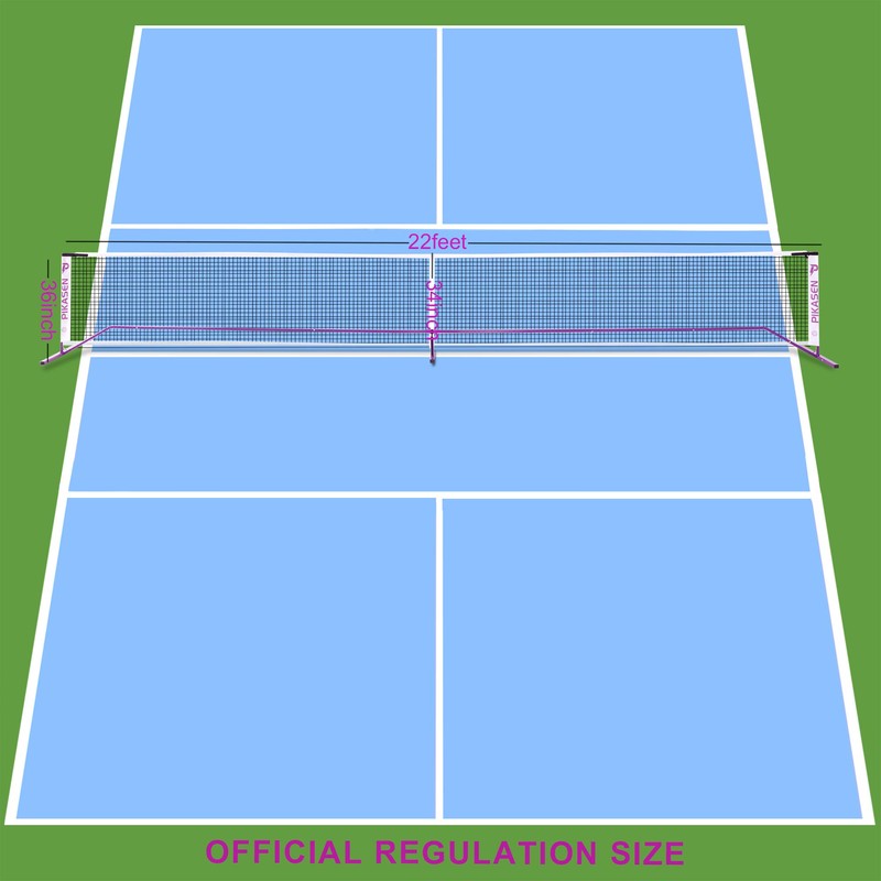 PIKASEN Portable Pickleball Net System - Regulation Size Pickle Ball