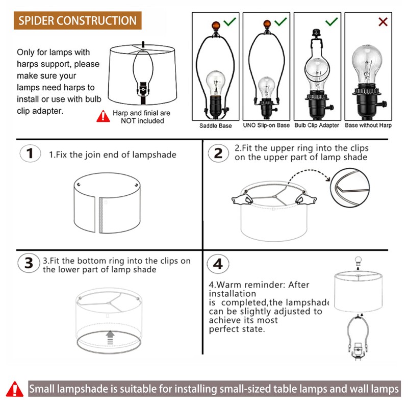 GOSO Small Tall Drum Lamp Shades Black,10 × 10 ×10