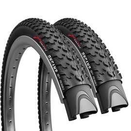 Fincci Pair 27.5 x 2.10 Mountain Bike Tire 54-584 Foldable Tires Oncamp for Road MTB Mud Dirt Offroad Bicycle - 27.5x2.10 Tire Pack of 2