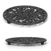 HERNGEE 2 Pack Round Cast Iron Trivet, 6.7 Inch Heavy-Duty