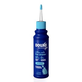DOUXO® Skin & Coat SPA - Ultra-Safe Dewaxing Ear Cleaner for Dogs and Cats, 4.1 fl oz, Safely Cleans and Dewaxes The Ear, Skin-Friendly Formula