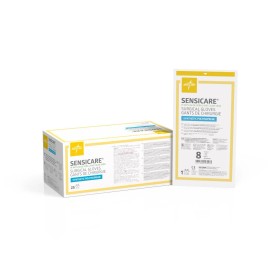 Medline SensiCare PI with Aloe Surgical Gloves, Size 8, Box of 25