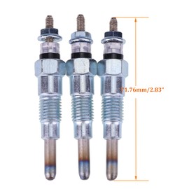 JEENDA 3 bujías luminosas M811937 MIU802457 para John Deere X495 X595 X740 X744 X748 X749 X750 X754 X758 1435 1023E 1025R 1026R 2025R 25R 2026R. 2305 2320 2030A 850D 855D Yanmar Engine 3TNV76 3TNM74 3TNV70