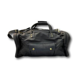 Leather Duffle Bag - Zipper Travel Tote - Weekend Bag for Men & Women - Medium