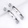 JuxYes Pack of 2 Crystal Cabinet Handles Pulls, Chrome Silver