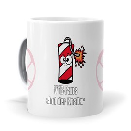 mundohuevo Original football cup, breakfast cups for VfB Stuttgart fans, original gift for football fans, football item, VfB Stuttgart