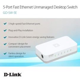 D-Link GO-SW-5E 5-Port Fast Ethernet Easy Desktop Switch