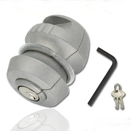 AUTOXBERT Anhängerschloss Diebstahlsicherung Deichselschloß Wohnwagenschloss Anhänge für Kugelkupplung 50 mm 2 x schlüssel schloss Wohnwagen