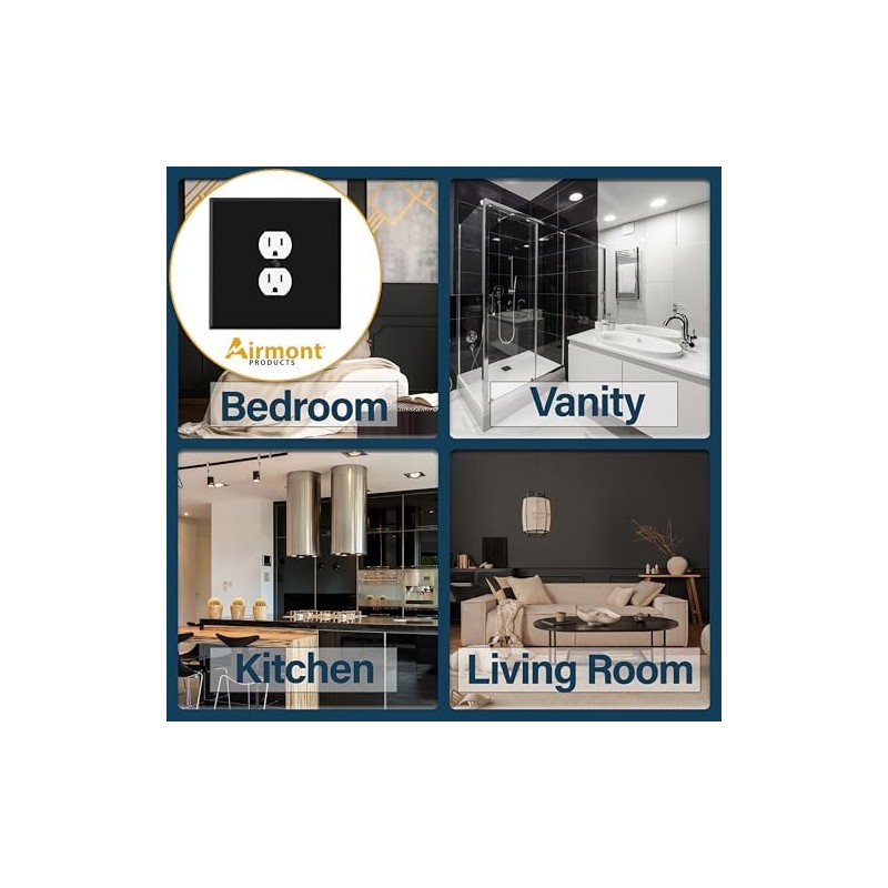 (2 Pack) Jumbo 2-Gang Duplex Outlet Cover Plate – Oversized