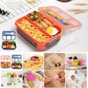 2pcs Loncheras para Niñas Bento Box Fiambrera - Fiambrera Cajas