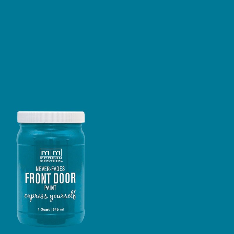 Modern Masters 296681 Front Door Paint, Quart, Satin Tranquil