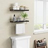 Forbena Black and Gold Floating Shelves for Wall, Bathroom Wall