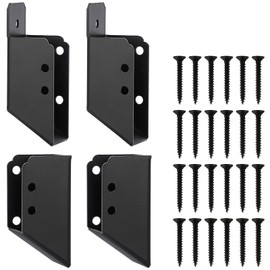 Sumnacon Deck Railing Bracket Connectors 4 pcs Stainless Steel 30° Stair Railing Bracket for 2''x4'' Wood Post Sturdy Railing Connectors for Handrail Black Railing Bracket Kit for Deck Project
