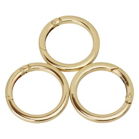 prendre PR-CARA57 Carabiner Ring, Round, Outer Diameter 1.1 inches (28 mm), 1.4 inches (35 mm), 1.6 inches (41 mm), Round Ring, Circle, Carabiner, Key Holder, Bag, Charm, Outdoor, Keys, Small,