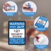 2PCS Security Alarm System Sign for Home, Self-Adhesive Small 24
