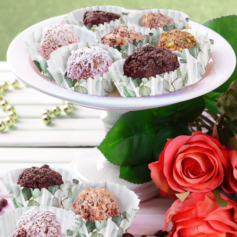 600 count Green Mini Cupcake Wrappers Liners for Baking Greenery