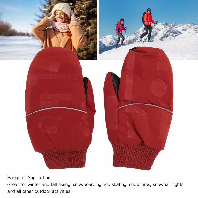 Down Gloves Waterproof Prevent Slip Breathable Winter Thermal Warm Snow