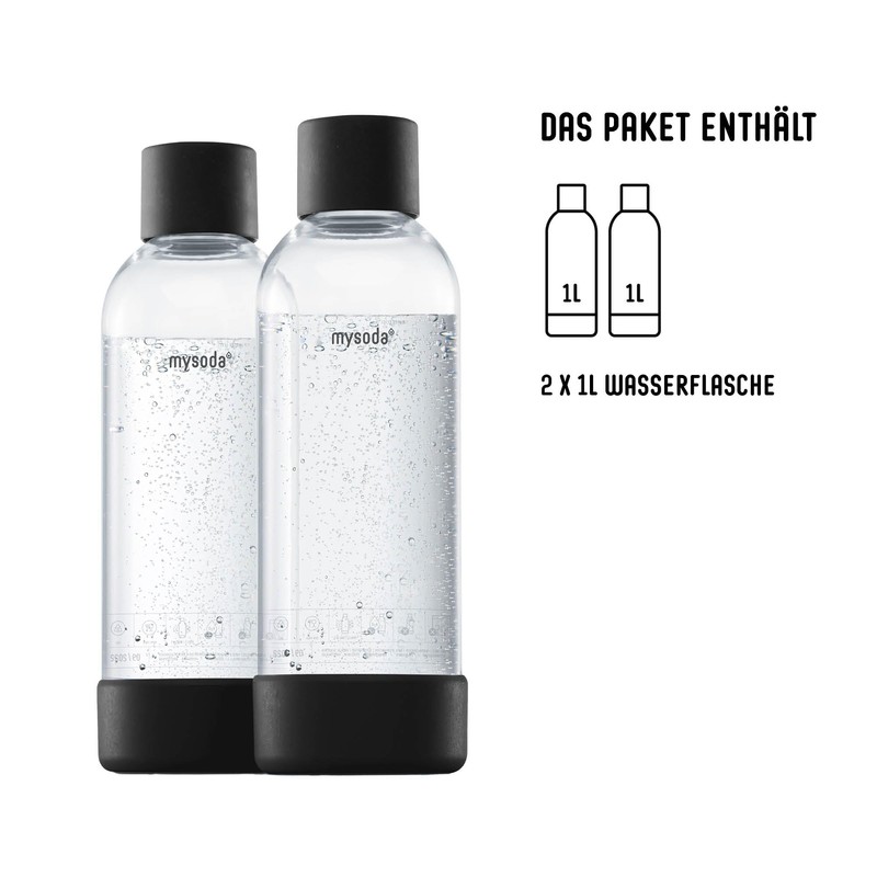 Mysoda: Reusable Plastic BPA-Free Water Bottle for Water Carbonators with