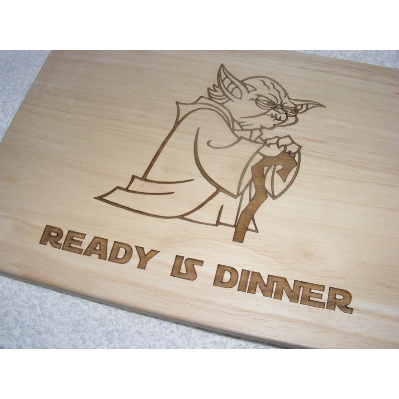 Yoda Ready Is Dinner bereit ist Abendessen Geschenkidee Got Holz