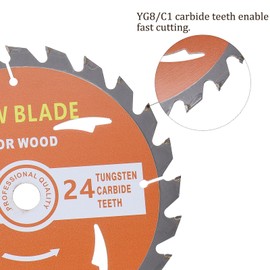 Kozelo 2pcs Circular Saw Blade - [7-1/4-inch x 24 Teeth x 5/8-inch Arbor] Circular Cutting Blade with 5/8" to 3/8" Washer Adapter for Woodworking Plastic Use, 8500RPM