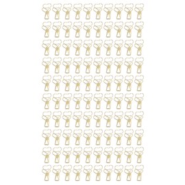 100pcs Binder Clips Heart Style Long Tail Shape Metal Iron Hollow Design Mini Fun Binder Clips for Documents Tickets Gold