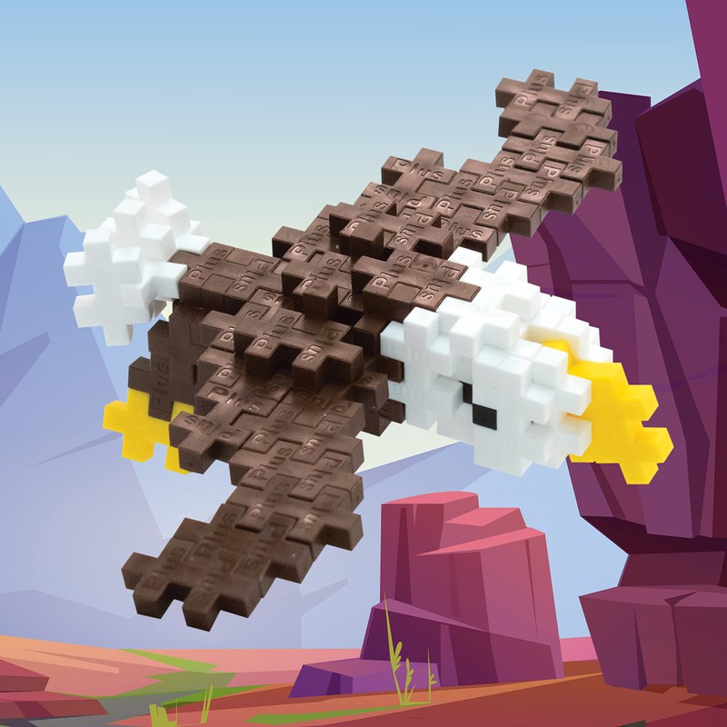 PLUS PLUS - Bald Eagle - 70 Piece, Construction Building