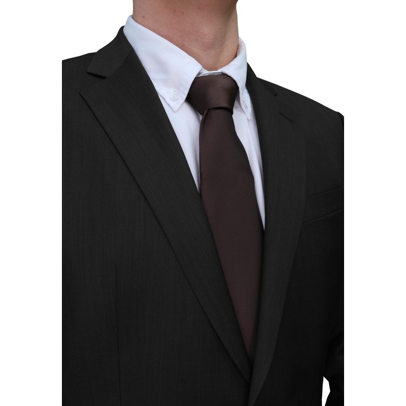 Fabio Farini - Plain-Coloured, Elegant Tie - Choice of Length: