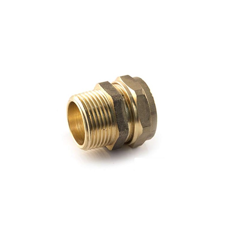 15 mm x 1/2" Compression x BSP Male - Straight