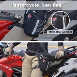 Tactical Drop Leg Bag Thigh Pack Waist Bum Fanny Multi-Purpose Military Bags Expandable Space for Rider Motorcycle Bike Cycling Hiking Travel Outdoor Activities