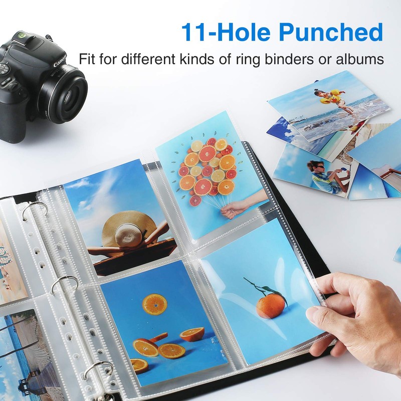 Sooez 30 Pack Heavy Duty Photo Sleeves for 3 Ring
