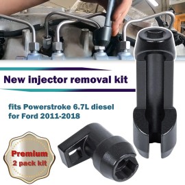 LL-Auto Fuel Injector Line Removal Tool 17MM Socket for 6.7L Ford Power Stroke Diesel