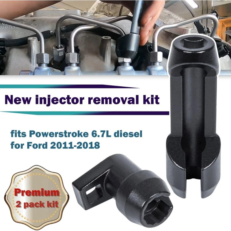 LL-Auto Fuel Injector Line Removal Tool 17MM Socket for 6.7L