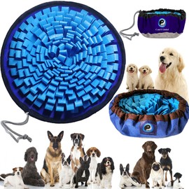 C and E Limited Awesome Deluxe Blue Snuffle Mat; Beautiful Custom Yin-Yang Symbol Snuffle Mat for Dogs, Sniff Mat for Dog. Corrects Too-Fast Eating Habits. Perfect for Bored or Anxious Dogs