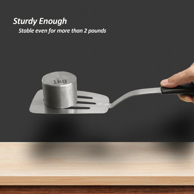 Stainless Steel Flexible Spatula Slotted Turner, XiaoZu Thin Metal Spatula