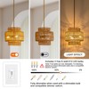 MODIVO Boho Rattan Pendant Light for Kitchen Island & Dining